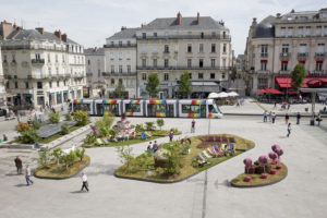 Aménagement paysager, place du Ralliement à Angers
